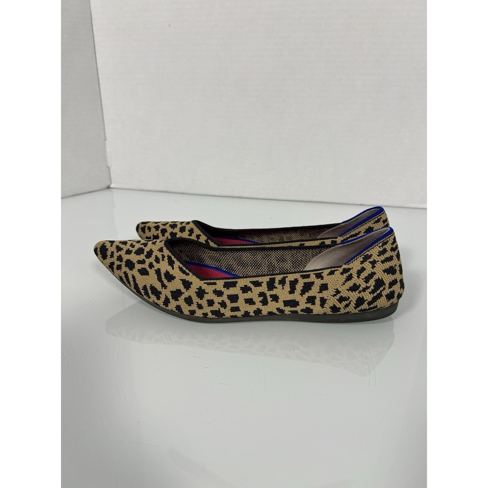 Rothy's The Point Ballet Flat RETIRED Leopard Print Shoes Women's 9